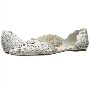 Betsey Johnson ivory flats size 12